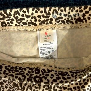 Crewcuts leopard pattern leggings. Cotton stretch. Never worn. No tags.